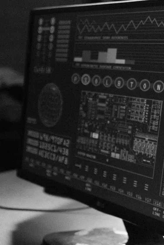 Analysis display in use during an authorised penetration test